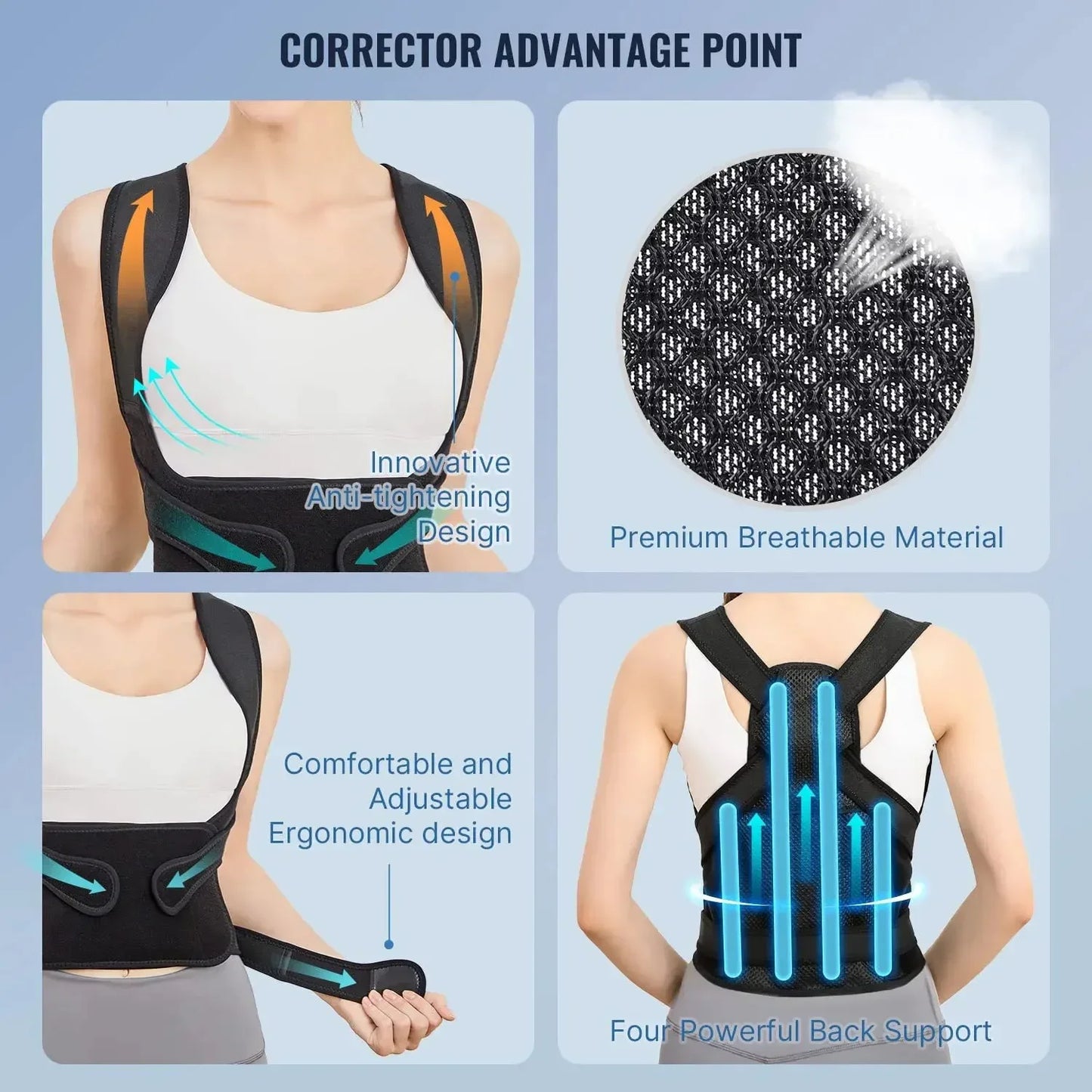 SpineGuard Pro – Adjustable Orthopaedic Posture Corrector for Back and Spine