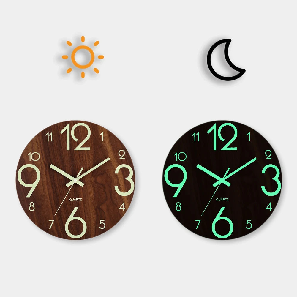 GlowTime – Silent Luminous Nordic Wall Clock