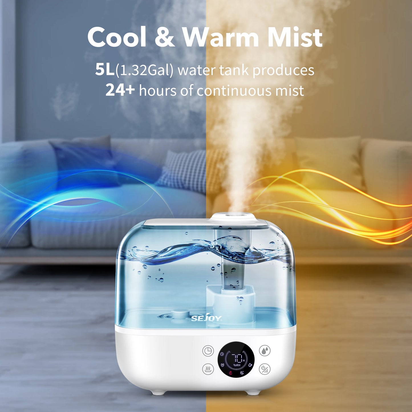 AquaCloud 5L – Ultra Humidifier for Large Rooms (110/220V)