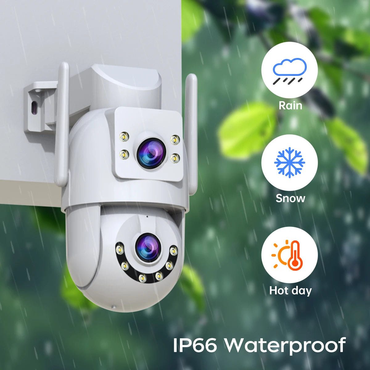 VisionGuard 8MP – 4K Dual-Lens Outdoor Security Camera