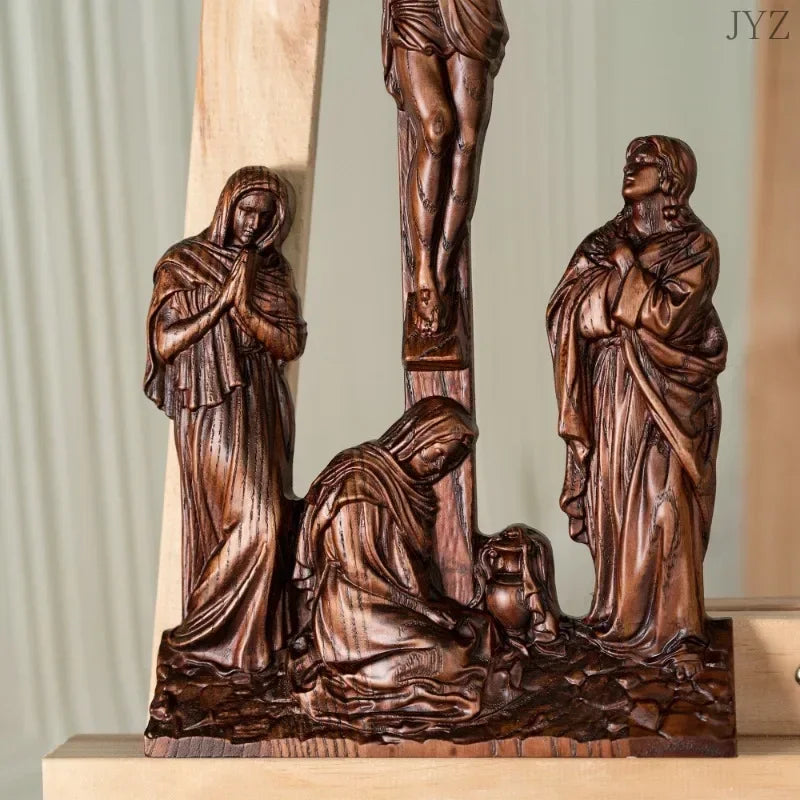 Eternal Faith – Handcrafted Jesus Cross Statue