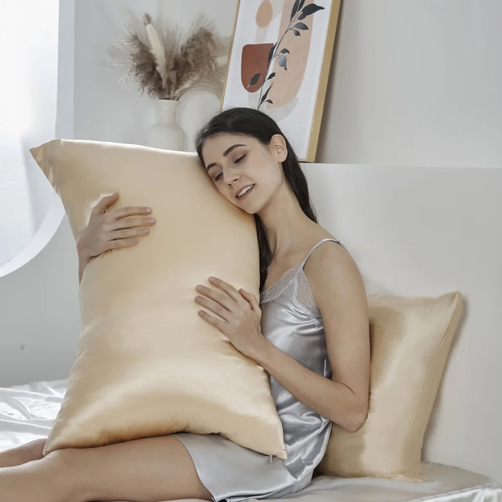 LunaLuxe Pillowcase – 100% Natural Mulberry Silk Luxury Cover