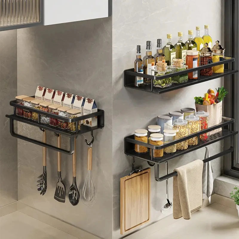 SmartSpace Organizer – 40cm Wall-Mounted Shelf for Kitchen and Bathroom