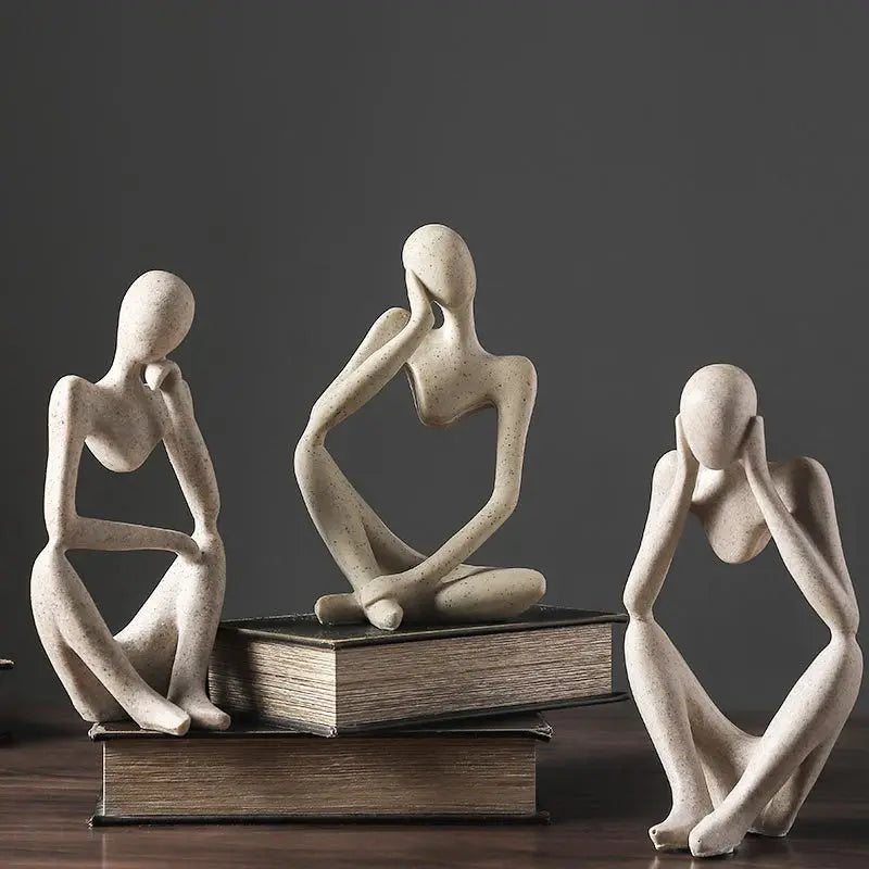 Contemplative Elegance: Abstract Thinker Sculpture