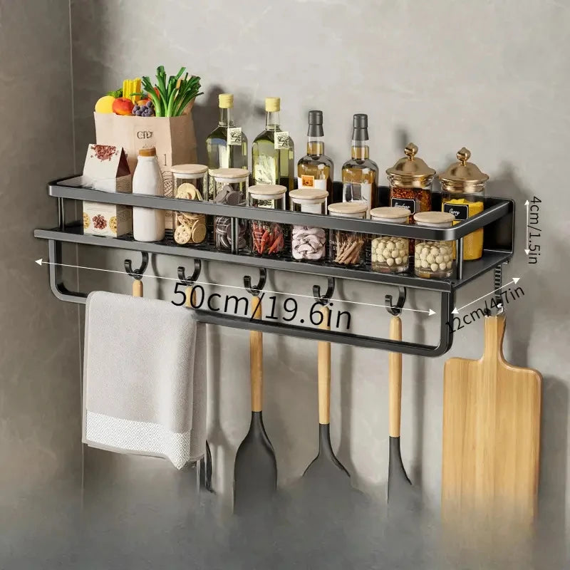SmartSpace Organizer – 40cm Wall-Mounted Shelf for Kitchen and Bathroom