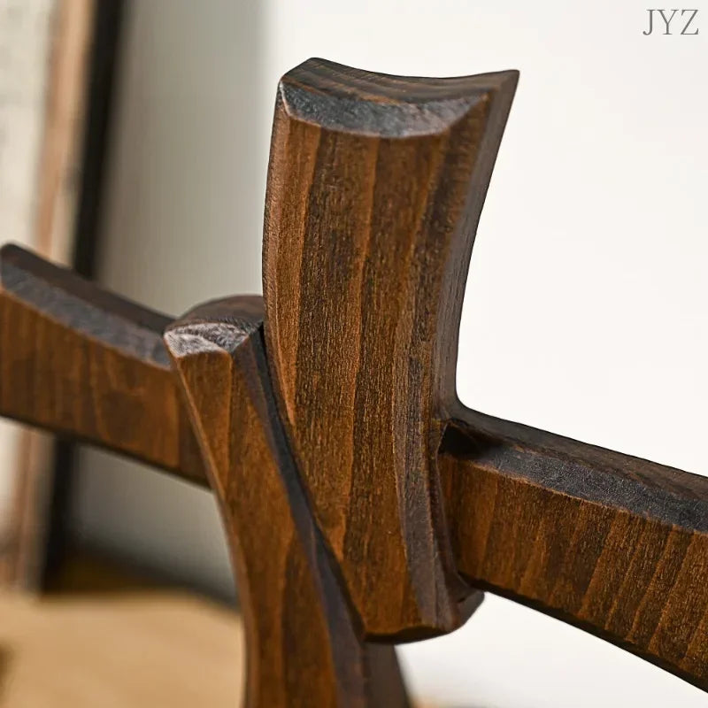 Cross of Faith – Simple and Elegant Christian Cross, Hand Carved for Your Religious Décor
