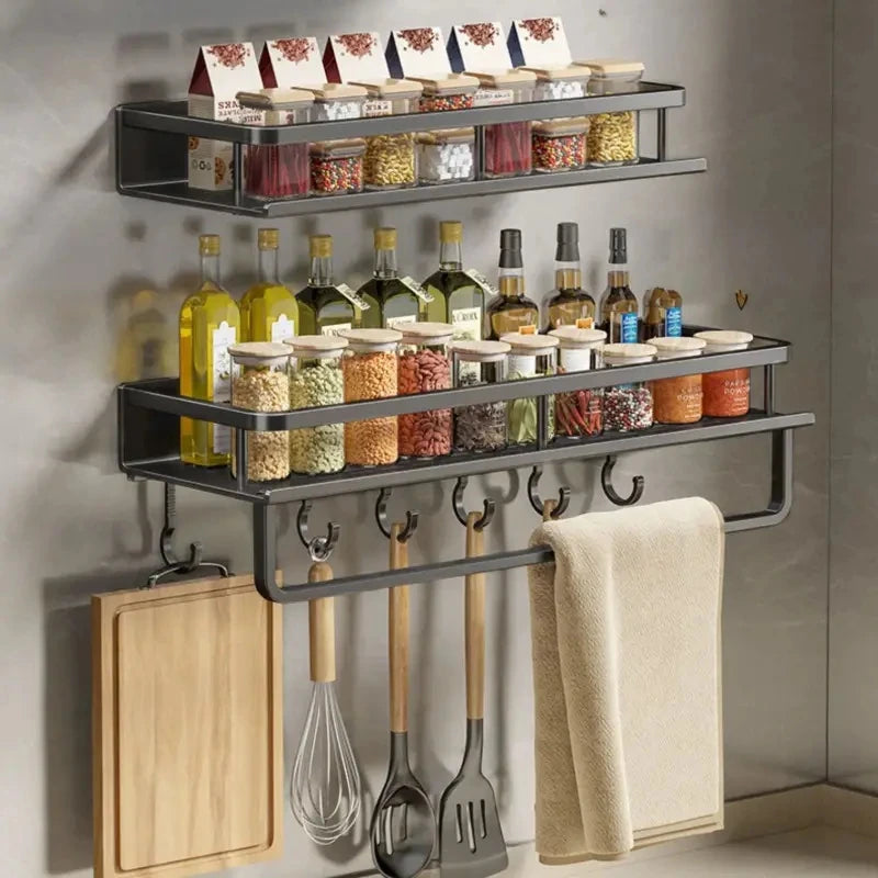 SmartSpace Organizer – 40cm Wall-Mounted Shelf for Kitchen and Bathroom