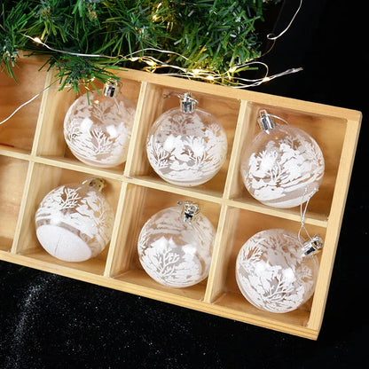 Elegant Transparent Snow Christmas Baubles