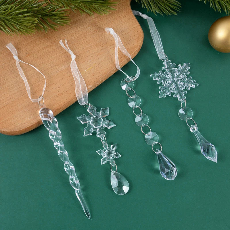 Glacial Snowflake Acrylic Ornaments