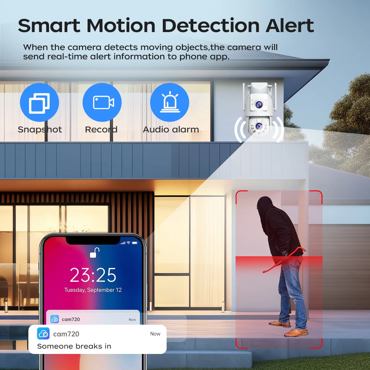 VisionGuard 8MP – 4K Dual-Lens Outdoor Security Camera