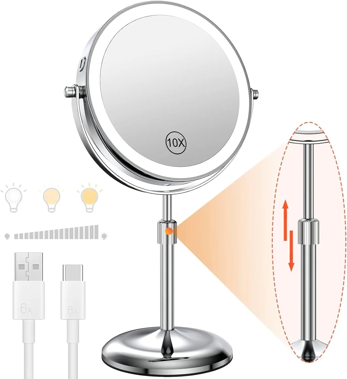 GlowReflex – Precision Lighted Makeup Mirror