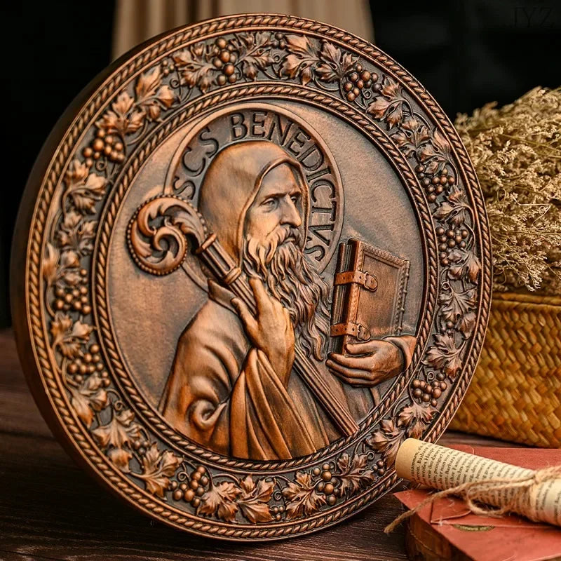 Saint Benedict Legacy – Retro Catholic Statue for Sacred Spaces
