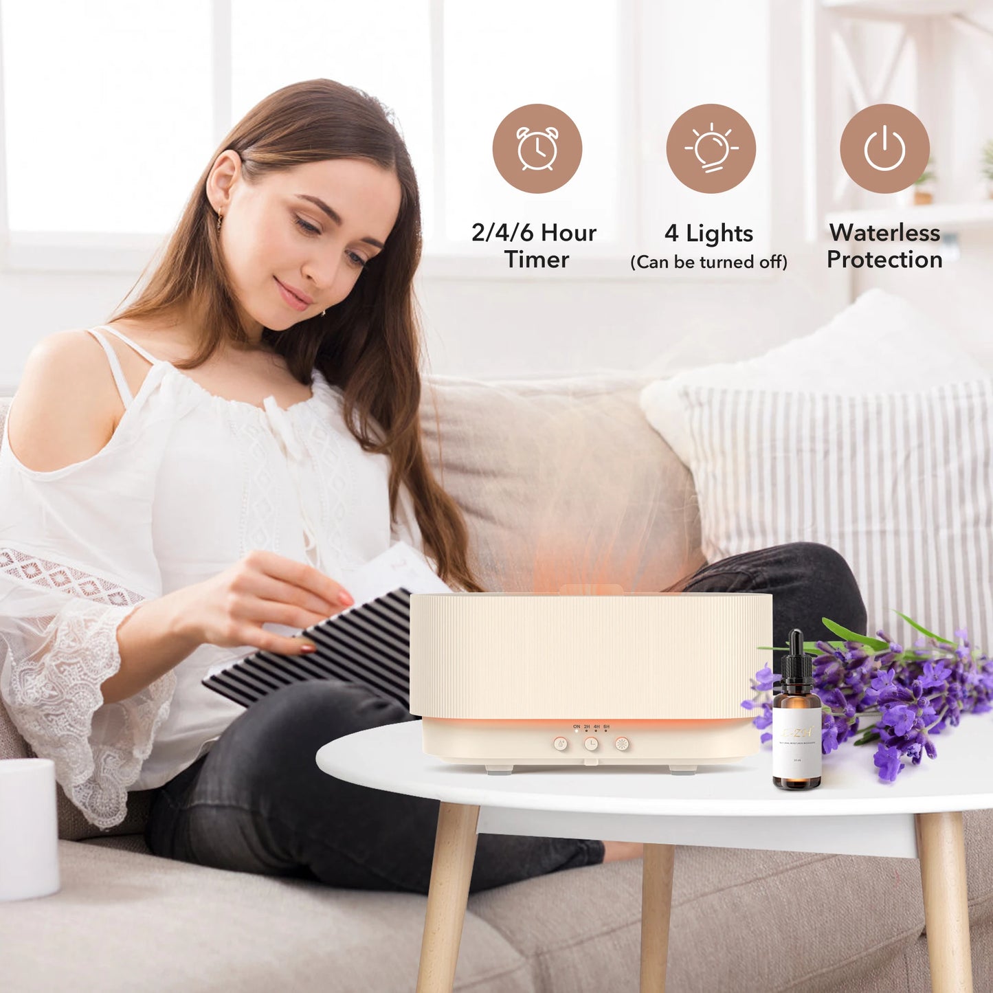 LumiMist Harmony – Aromatic Diffuser with LED Light and Air Purifier