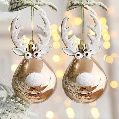 Festive Elk Ornament Set (2 pcs)