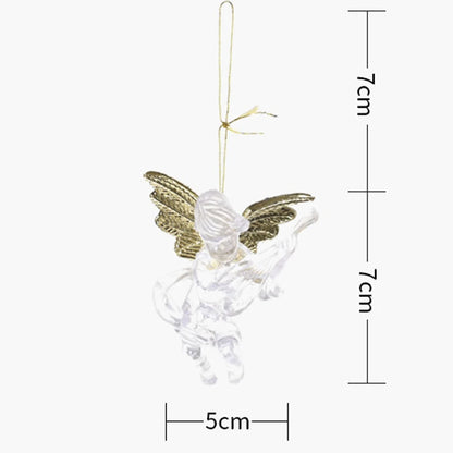 Festive Transparent Angel Ornaments (4 Pcs/bag)