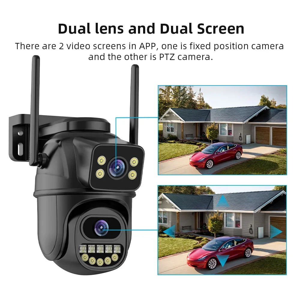 GuardianEye 4K – Dual-Lens AI Security Camera