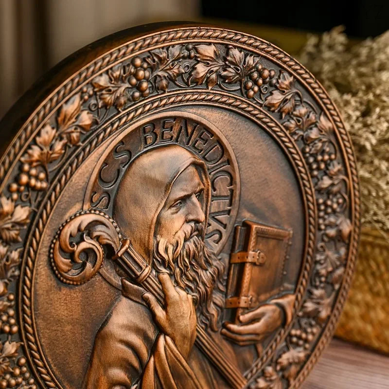 Saint Benedict Legacy – Retro Catholic Statue for Sacred Spaces