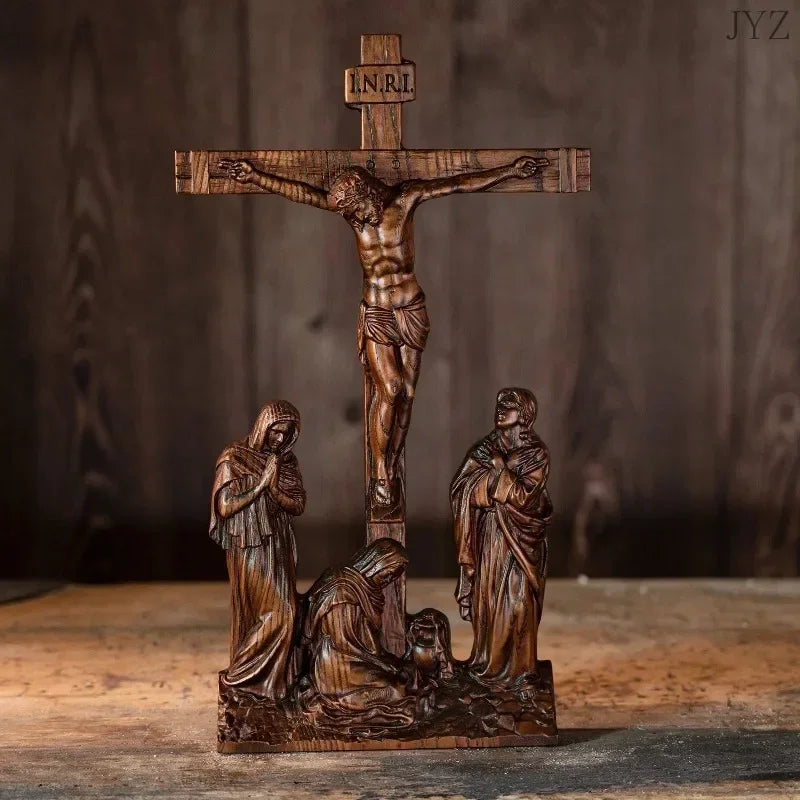 Eternal Faith – Handcrafted Jesus Cross Statue