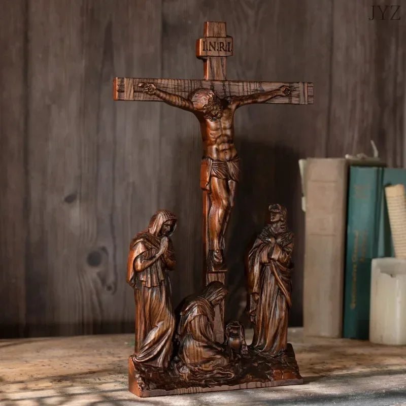 Eternal Faith – Handcrafted Jesus Cross Statue