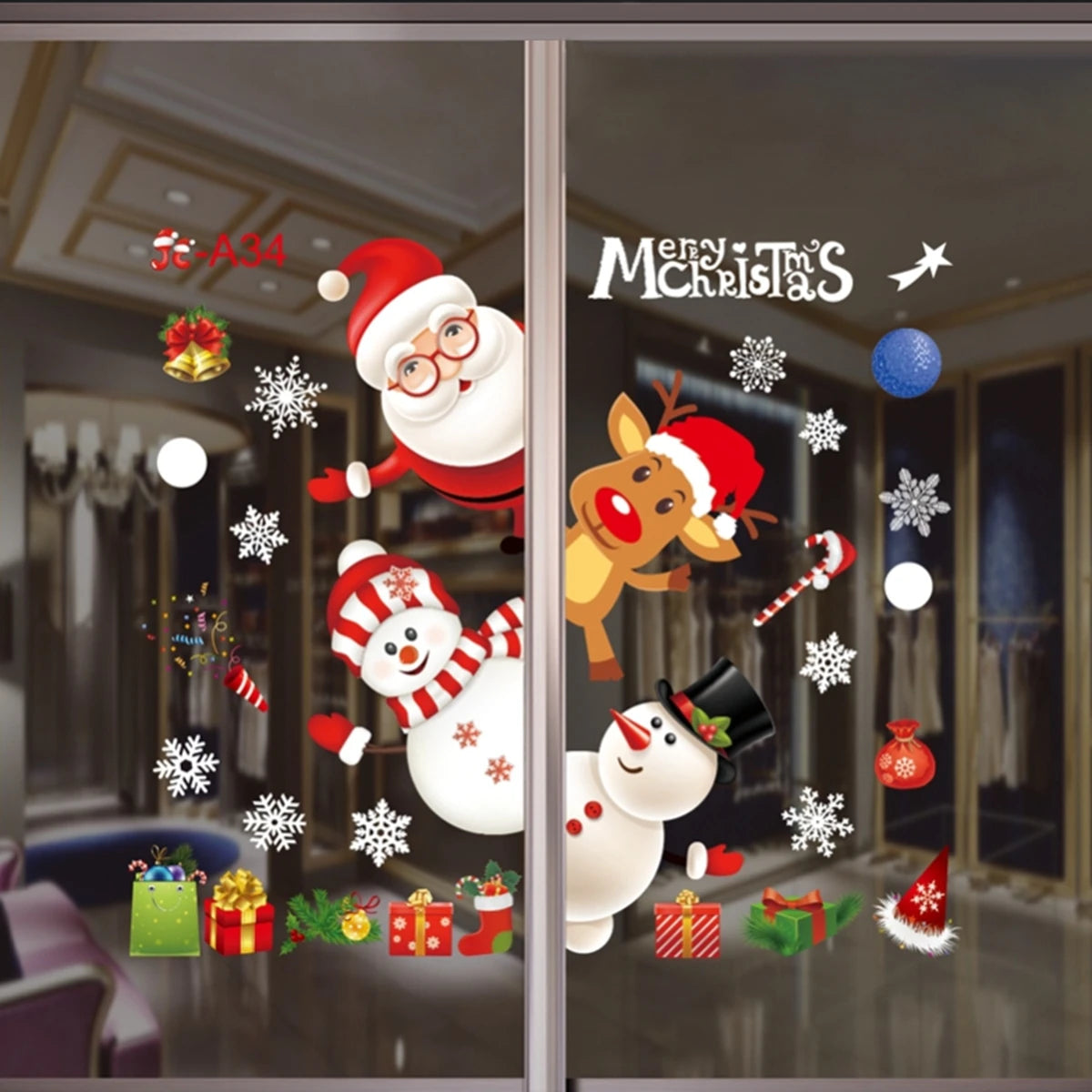 2025 Festive Christmas Decorations Stickers (5 Pcs/pack)