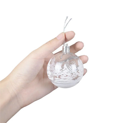 Elegant Transparent Snow Christmas Baubles