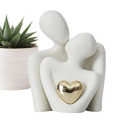 Eternal Embrace: Nordic Couple Sculpture