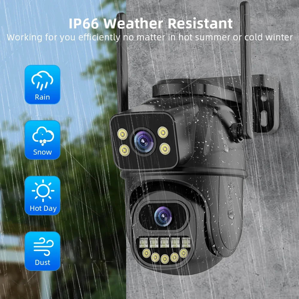 GuardianEye 4K – Dual-Lens AI Security Camera