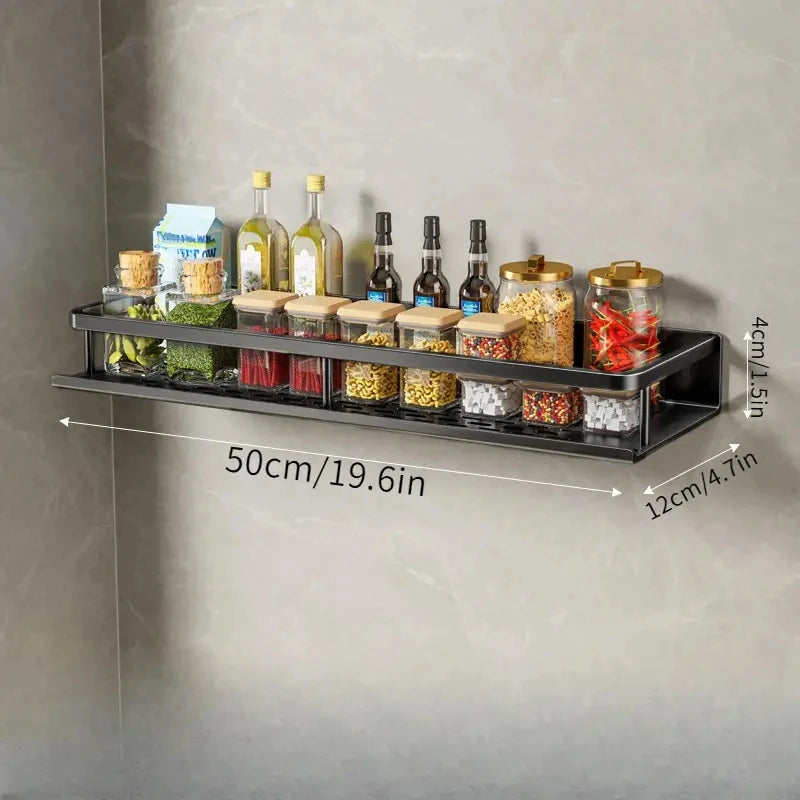 SmartSpace Organizer – 40cm Wall-Mounted Shelf for Kitchen and Bathroom