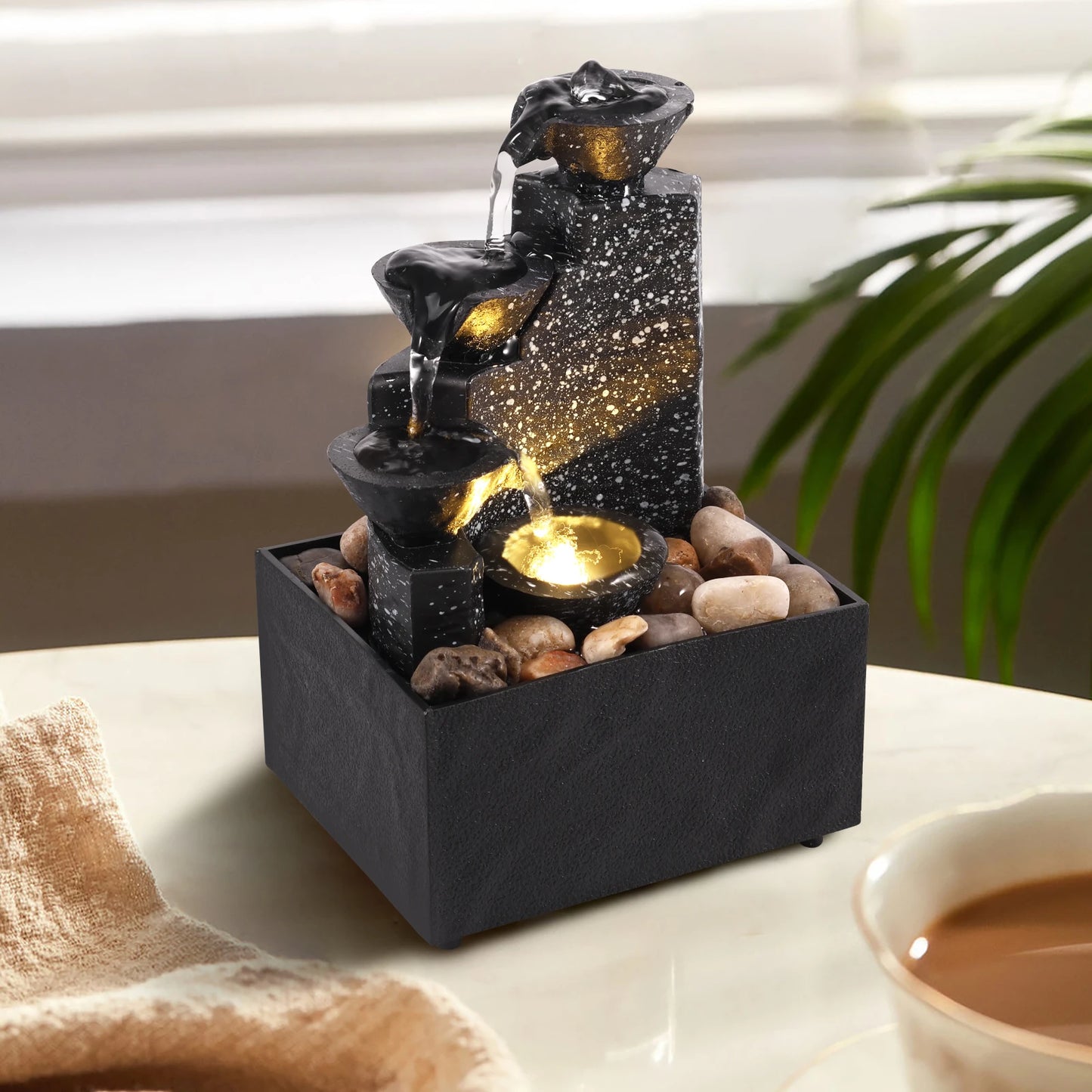 Calm Waters – Desktop Fountain with Soft Lights for Relaxing