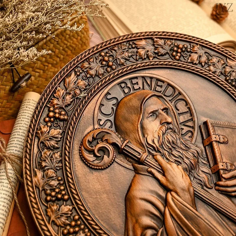 Saint Benedict Legacy – Retro Catholic Statue for Sacred Spaces