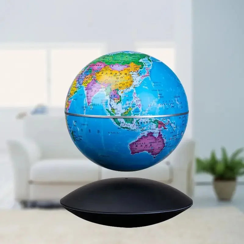 GlobeGlide – Floating Globe Lamp with Magnetic Levitator