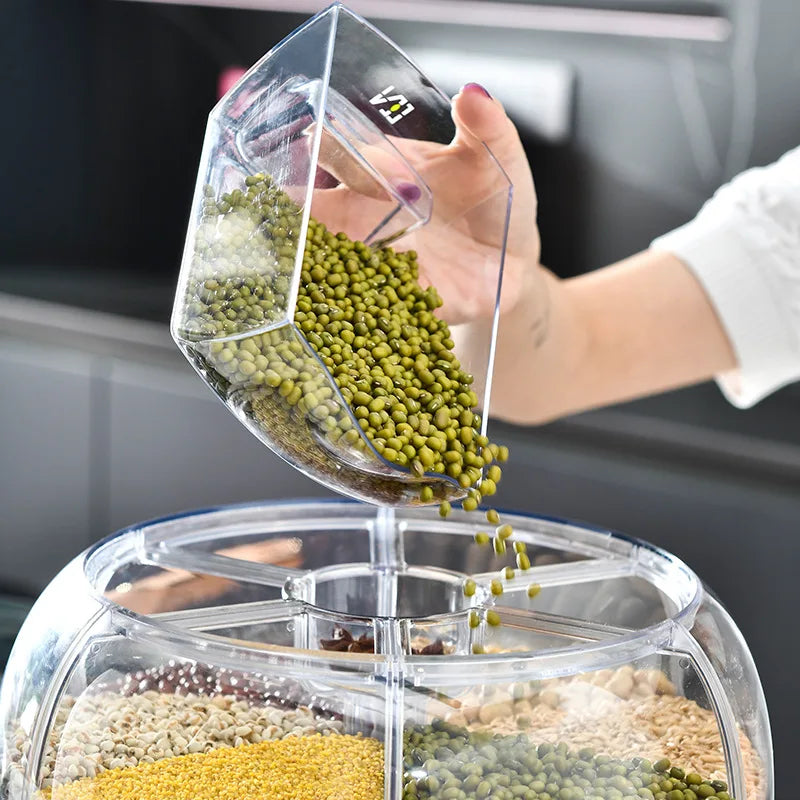 360° Rotating Dispenser – The Smart Way to Store Your Grains