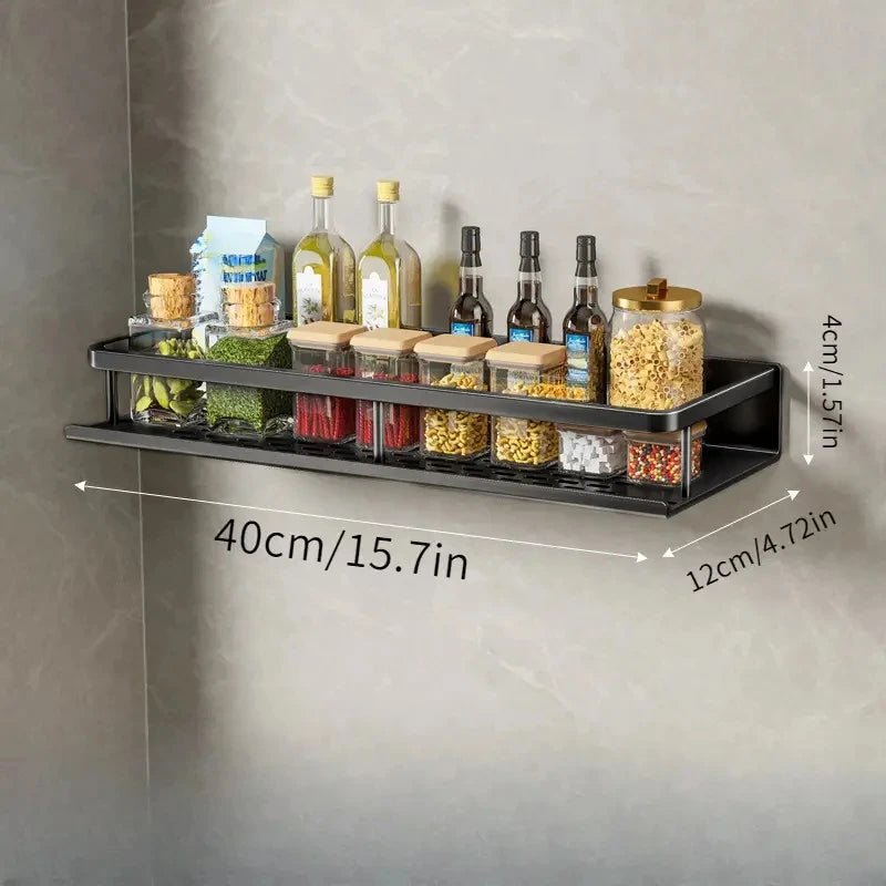 SmartSpace Organizer – 40cm Wall-Mounted Shelf for Kitchen and Bathroom