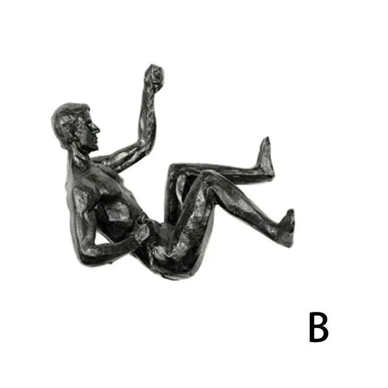 Peak Spirit – Climber Wall Resin Sculpture for Motivational Home Decor