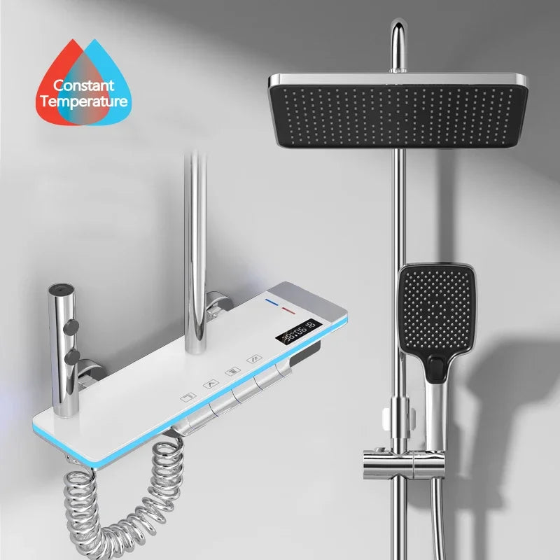 LuxAura Shower – Smart LED Thermostat Shower System