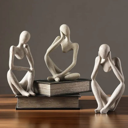 Contemplative Elegance: Abstract Thinker Sculpture