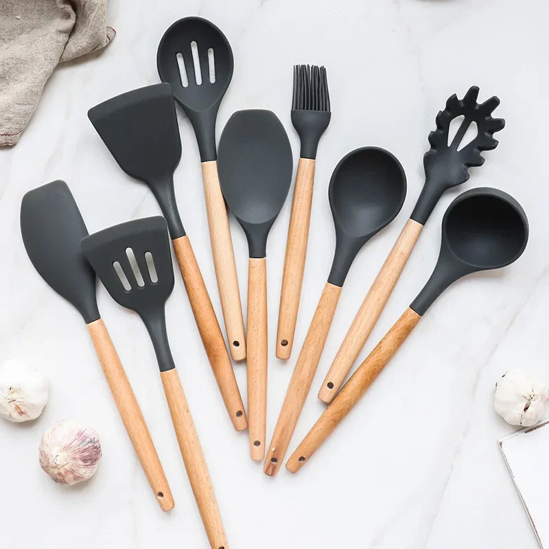 Silicone Non-Stick Kitchen Tool Kit /12pcs!