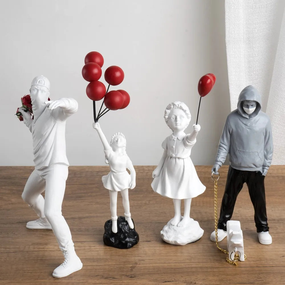 Flower Thrower – Modern Pop Art Decorative Sculpture