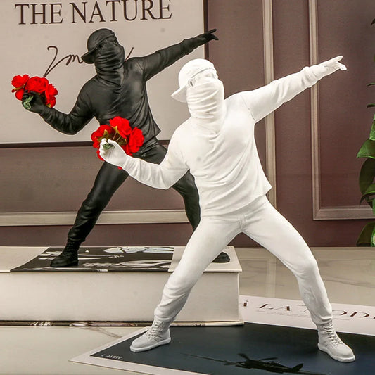 "Iconic Flower Thrower Sculpture"