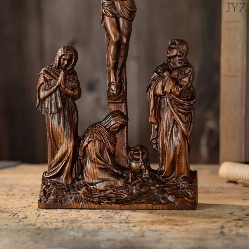 Eternal Faith – Handcrafted Jesus Cross Statue