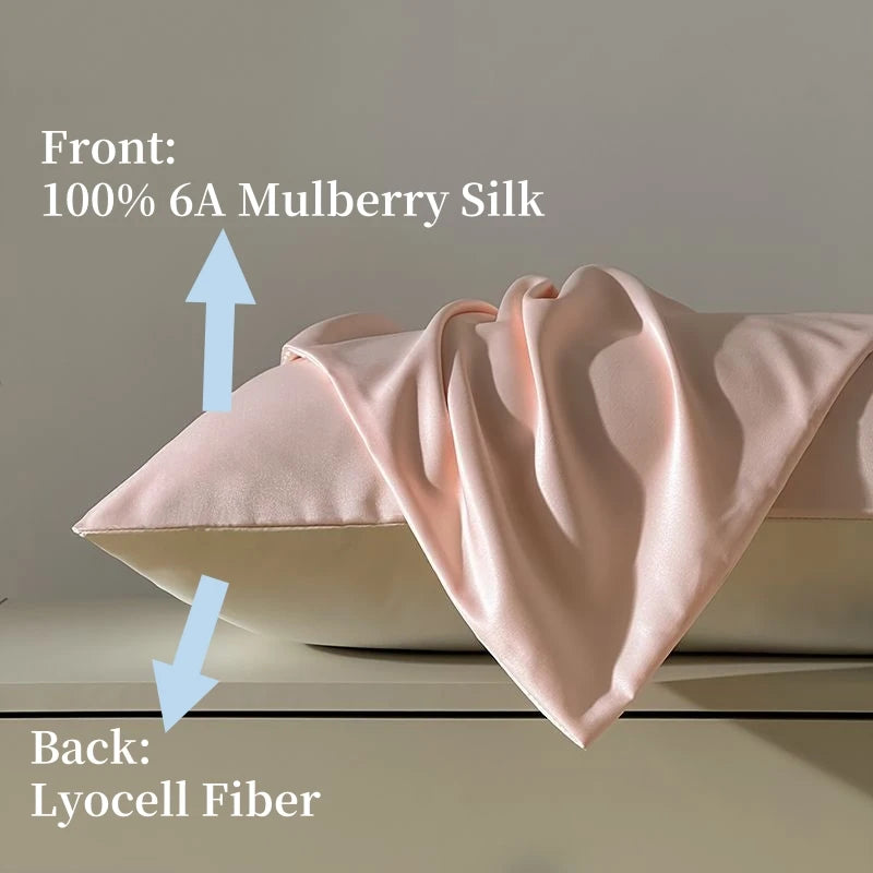 LunaLuxe Pillowcase – 100% Natural Mulberry Silk Luxury Cover