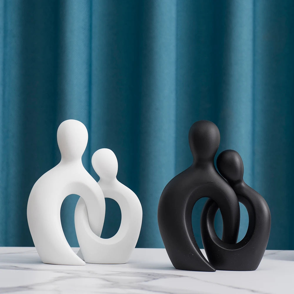 Eternal Love: Abstract Couples Sculpture