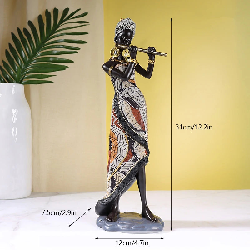 Matriarch Bond – African Resin Mother and Child Statue