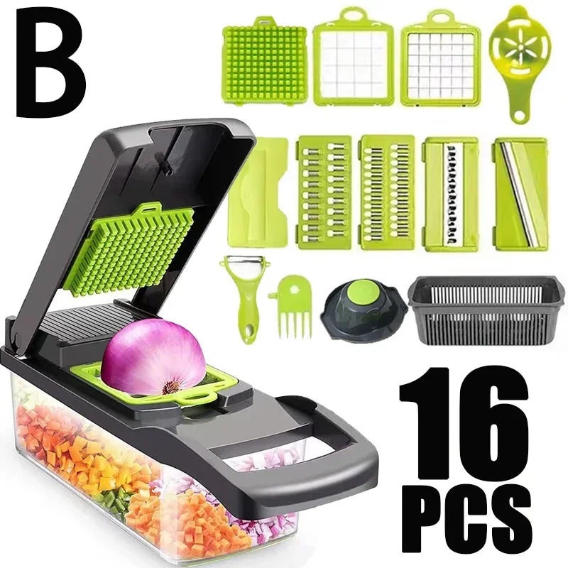 SliceMaster – 16-in-1 Multifunctional Kitchen Slicer