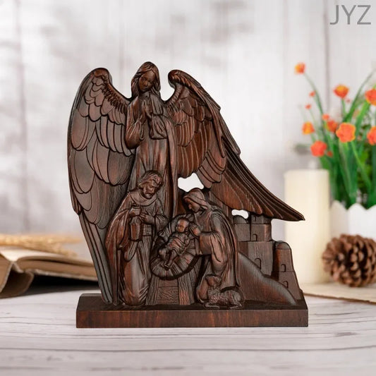Divine Guardian – Holy Family with Guardian Angel Statue