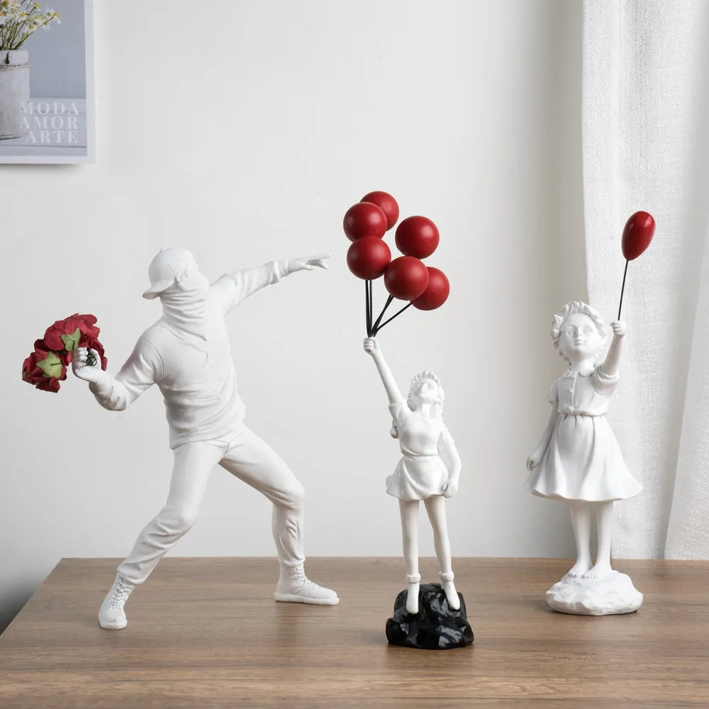 Flower Thrower – Modern Pop Art Decorative Sculpture