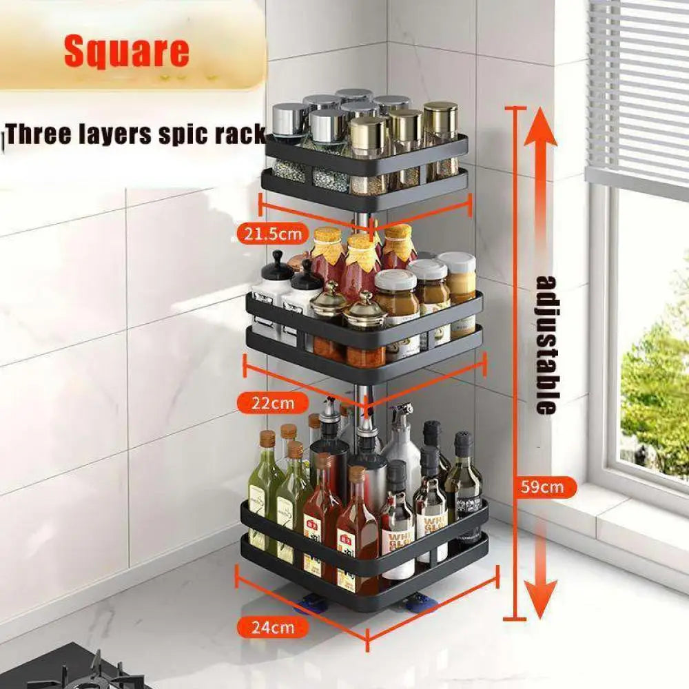 SpiceOrbit – Carbon Steel Rotating Spice Organiser