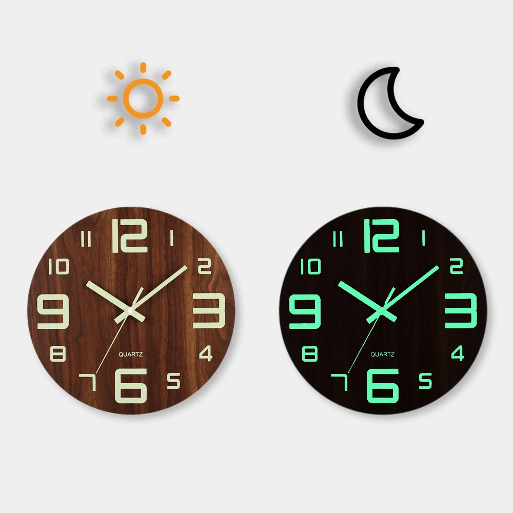 GlowTime – Silent Luminous Nordic Wall Clock