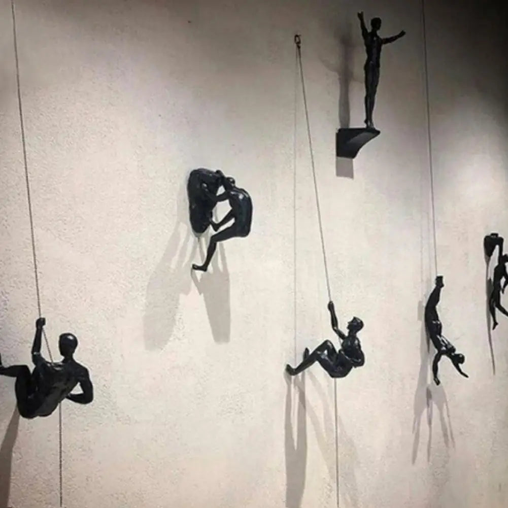 Peak Spirit – Climber Wall Resin Sculpture for Motivational Home Decor