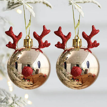 Festive Elk Ornament Set (2 pcs)